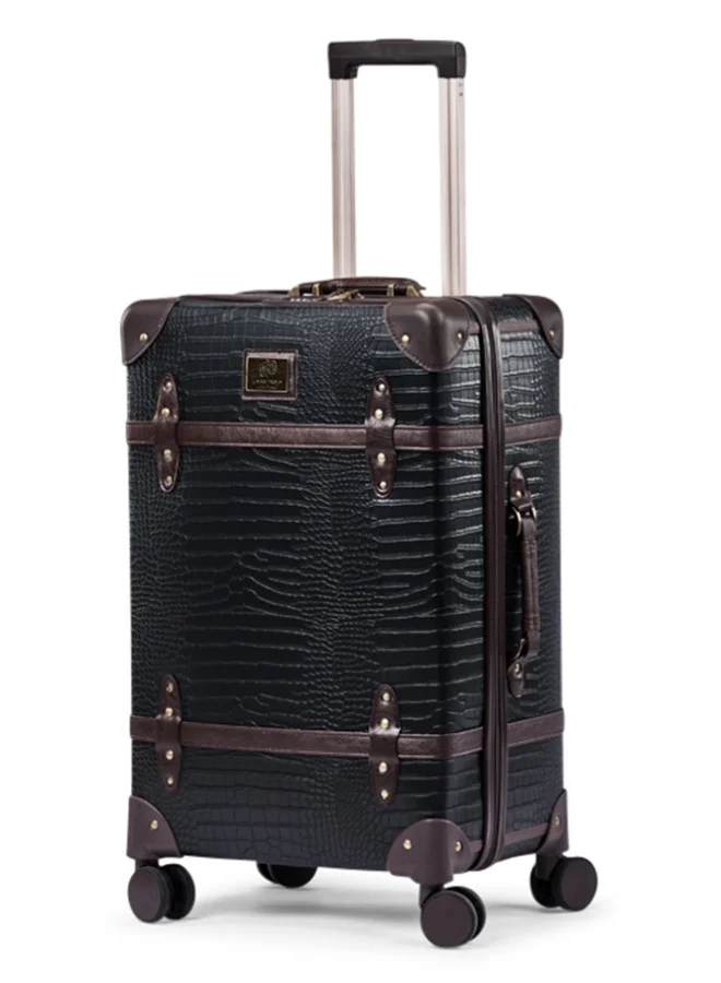 ليمرا حقيبة سفر ليمرا مقاس 20 بوصة من الجلد الفاخر - شنطة كابينة طيار بعجلات دوارة 360 درجة، خفيفة الوزن